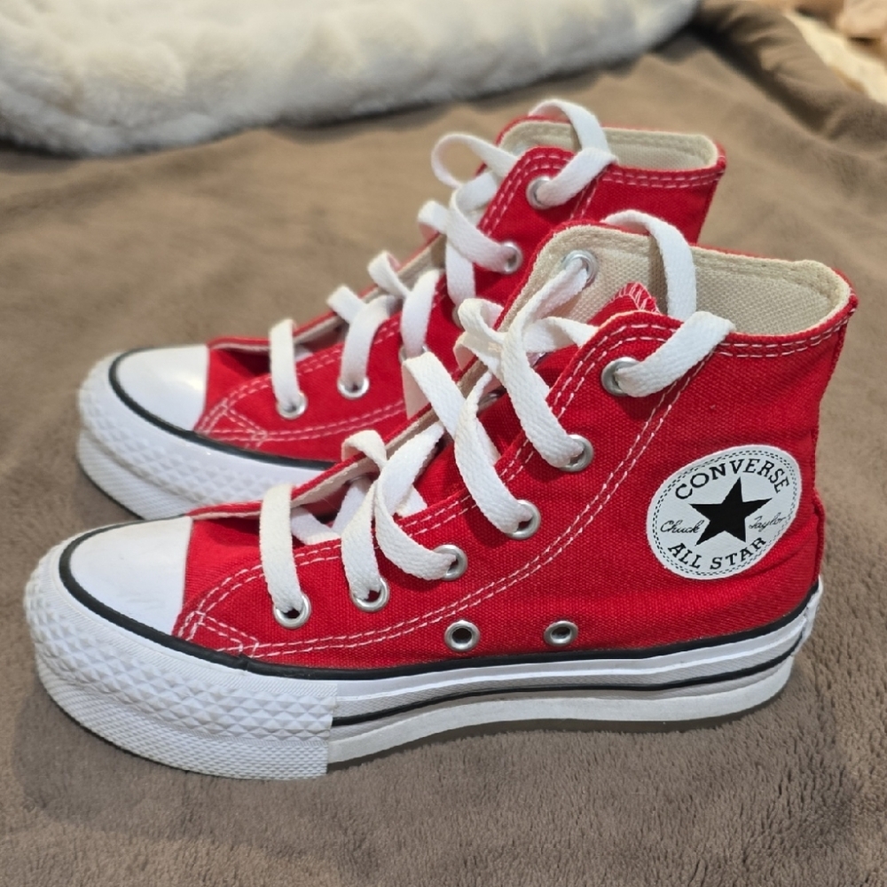 Converse Kids Red High-Top Sneakers